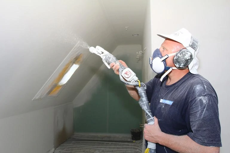 Werkwijze Spackspuitwerk Spackspuiter