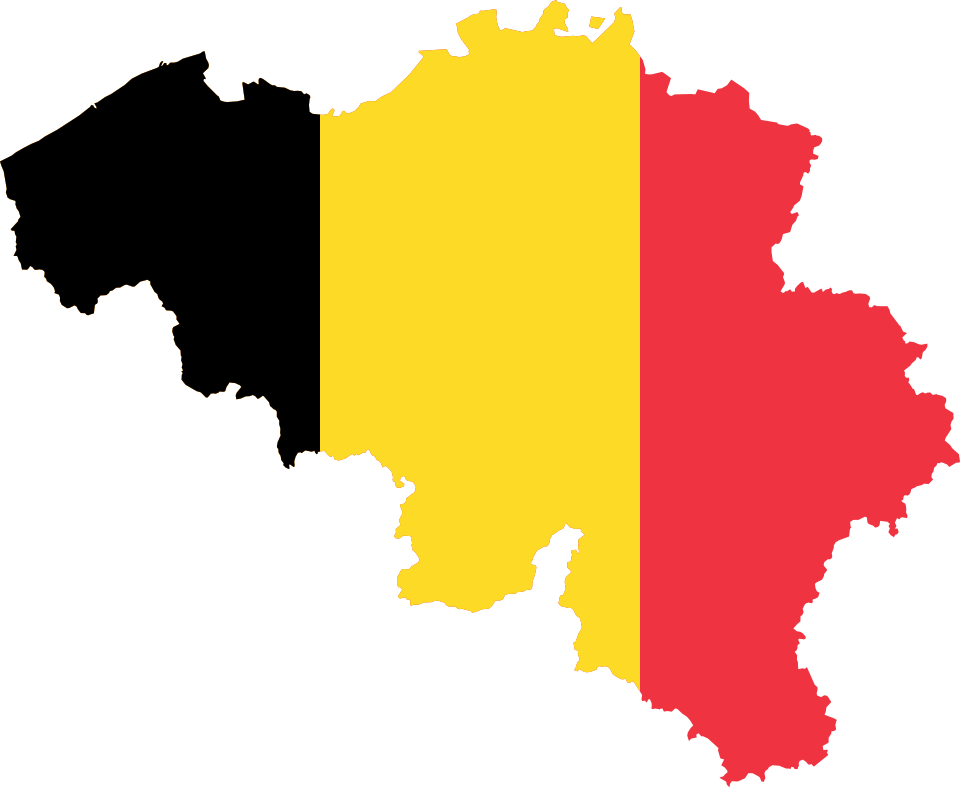 Flag Map Of Belgium.Svg